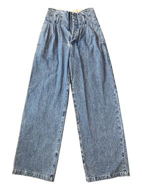 AGOLDE Corset Wide-Leg Pleated Jeans Miz Modern Crinkle Production Sample